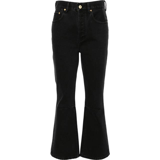 Jacquemus - Le de-Nîmes court high-rise flared jeans - women - Regenerative Cotton/Cotton - 33 - Black