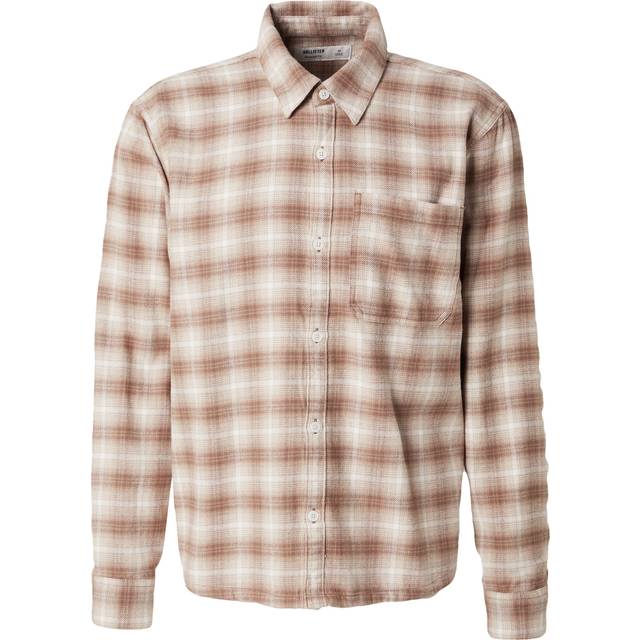 Hollister – Brun, smårutig overshirt i flanell