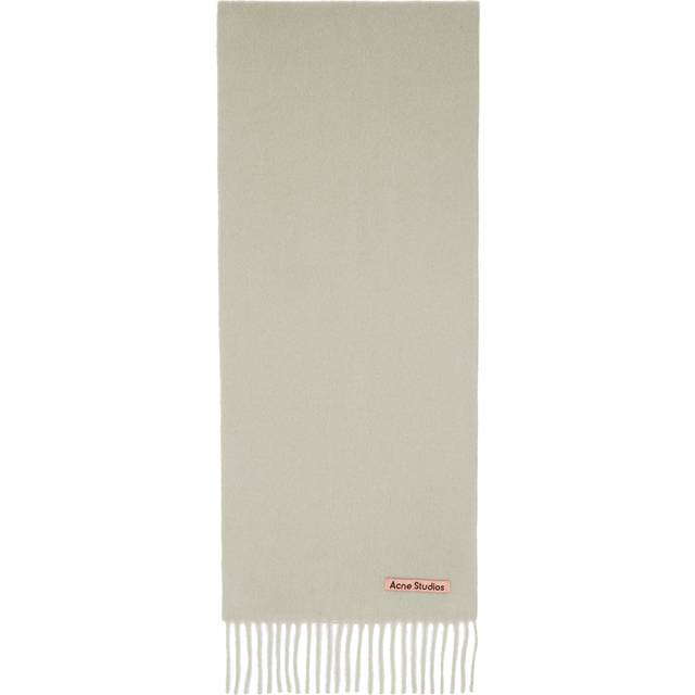 Acne Studios Green Skinny Fringe Wool Scarf - CHE Light Green - UNI