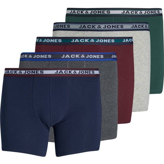 Set of 5 large boxer shorts Jack & Jones Jacoliver Trunks - Gris - 7XL