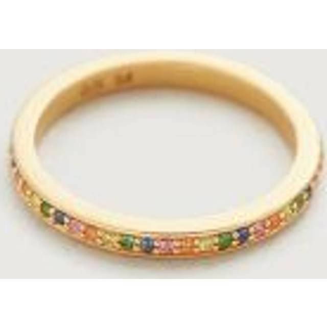 Monica Vinader Skinny Sapphire Eternity Ring, Gold