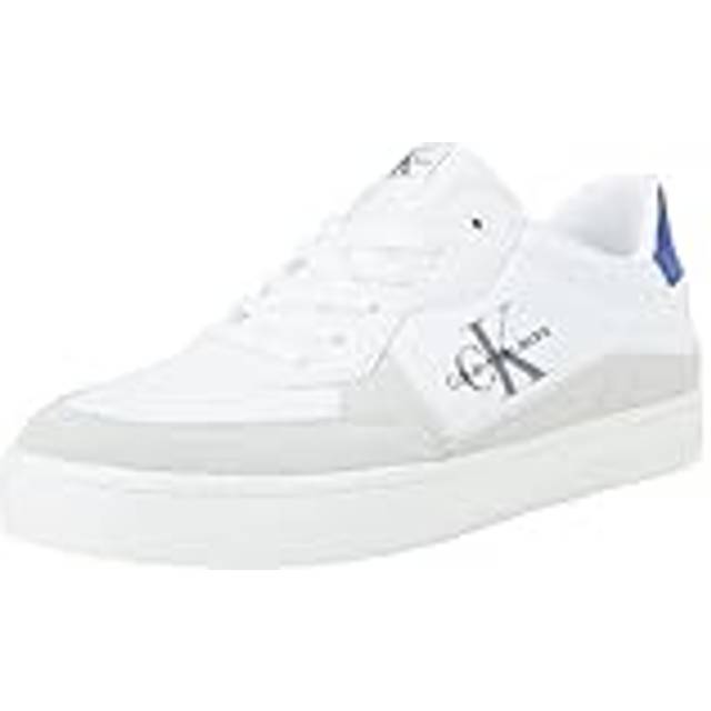 Men's Calvin Klein CLASSIC CUPSOLE Mens Trainers Bright White/Sapphire Blue - Size: 10.5