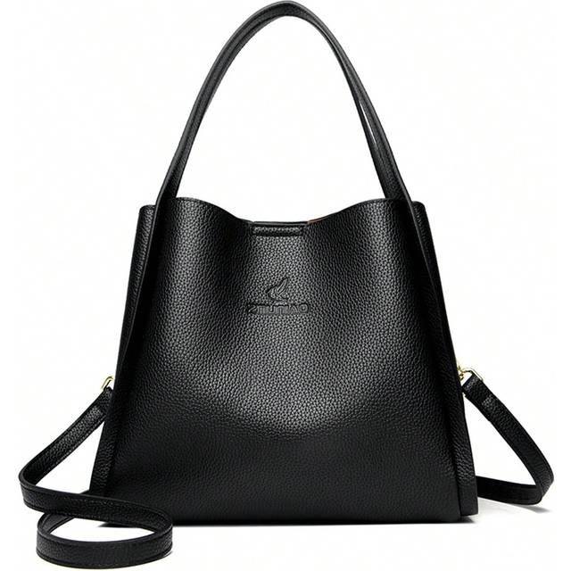 SHEIN High Quality Soft Leather Handbags For Women Casual Shoulder Tote Bag Luxury Designer Ladies Large Capacity Purse Bags Hot, Bag For Women Elegant