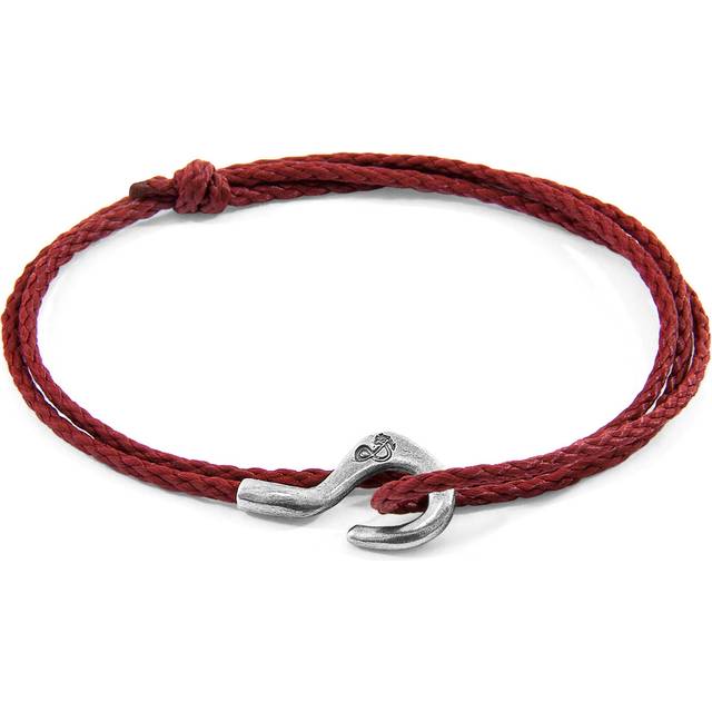 Charles Silver and Rope SKINNY Bracelet - Red - One Size