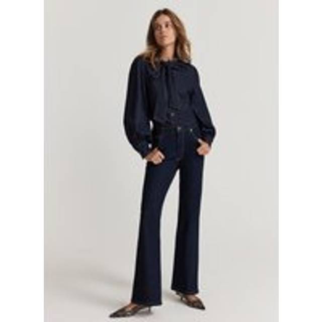 Mint Velvet High Rise Flare Jeans, Indigo
