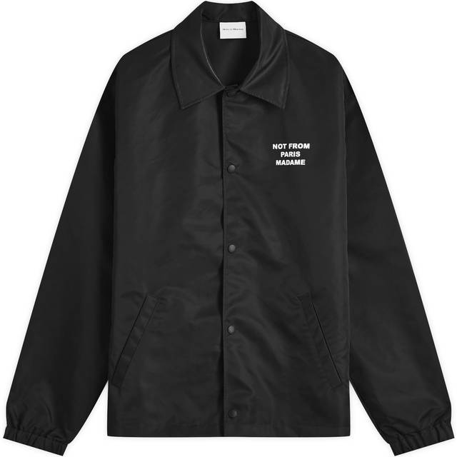 Drôle De Monsieur Black 'La Veste Slogan' Coach Jacket - BLACK - S