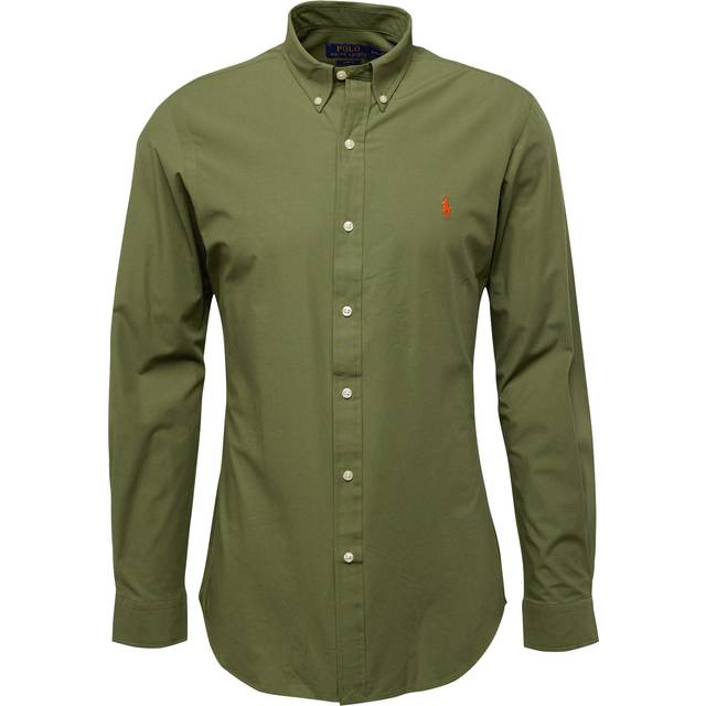 POLO RALPH LAUREN Slim Fit Stretch Poplin Shirt |Khaki green |XL