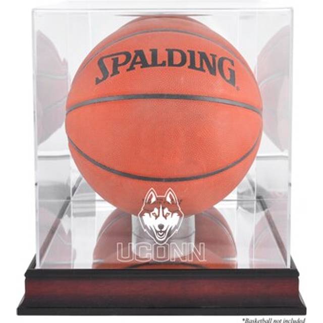 UConn Huskies Mahogany Antique Finish Basketball Display Case with Mirror Back