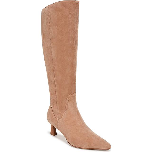Naturalizer Deesha Narrow Calf Knee High Boots, Café Suede Leather, 9.0M Zip Closure