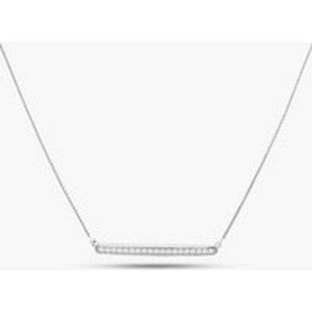 Silver & Cubic Zirconia Wave Necklace 2THB020304