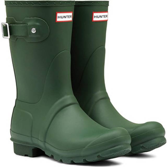 Hunter Original Short Rubber Women's Wellington Boots - Green - UK 4
