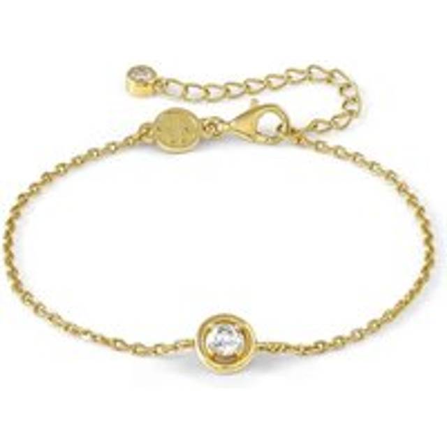 Nomination Cosmic Love Gold Plated Cubic Zirconia Round Pendant Bracelet 241703/054