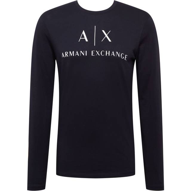 Armani Exchange for man. 8NZTCHZ8H4Z1510 Plain navy T-shirt (L), Casual, Cotton, Long sleeve