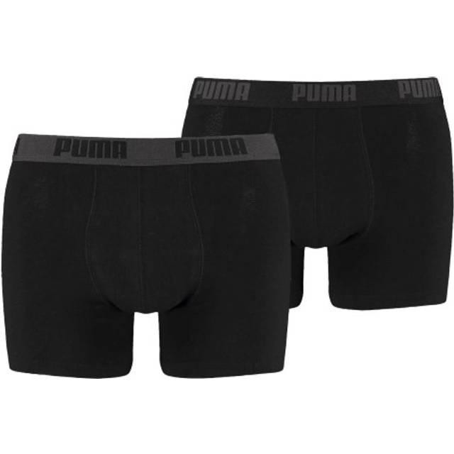 Puma Mens Active Boxer Shorts (Pack of 2) (Black) - Size Large