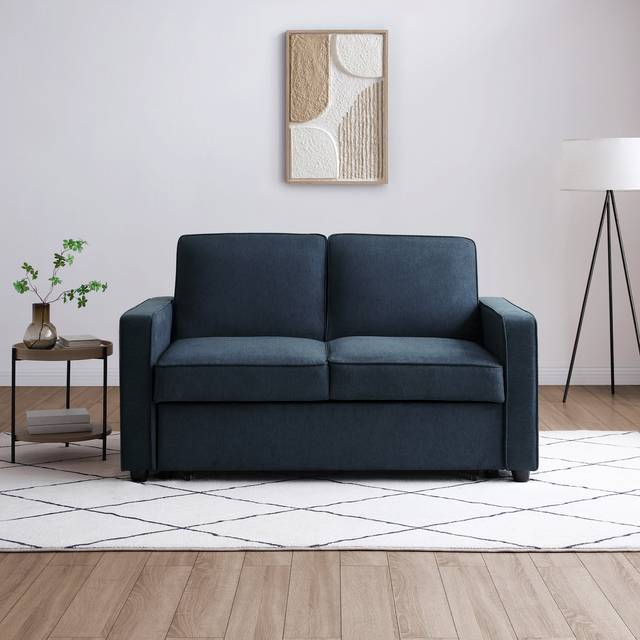 Kayden Fabric Pop Up 2 Seater Double Sofa Bed - Navy