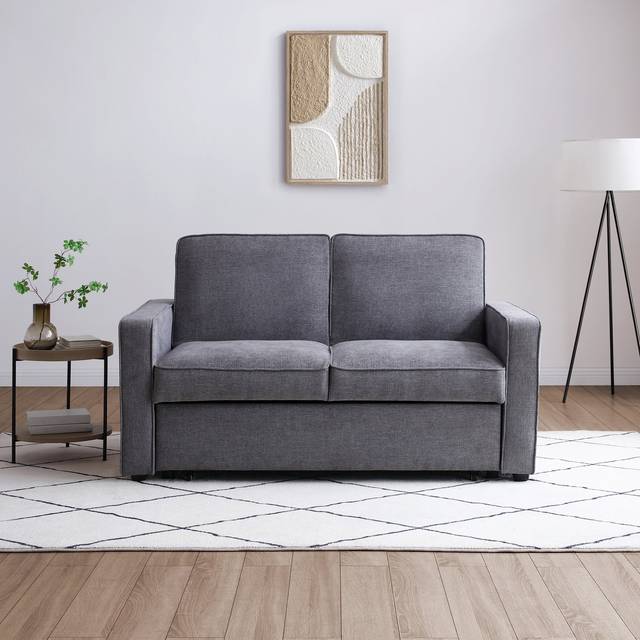 Kayden Fabric Pop Up 2 Seater Double Sofa Bed - Grey