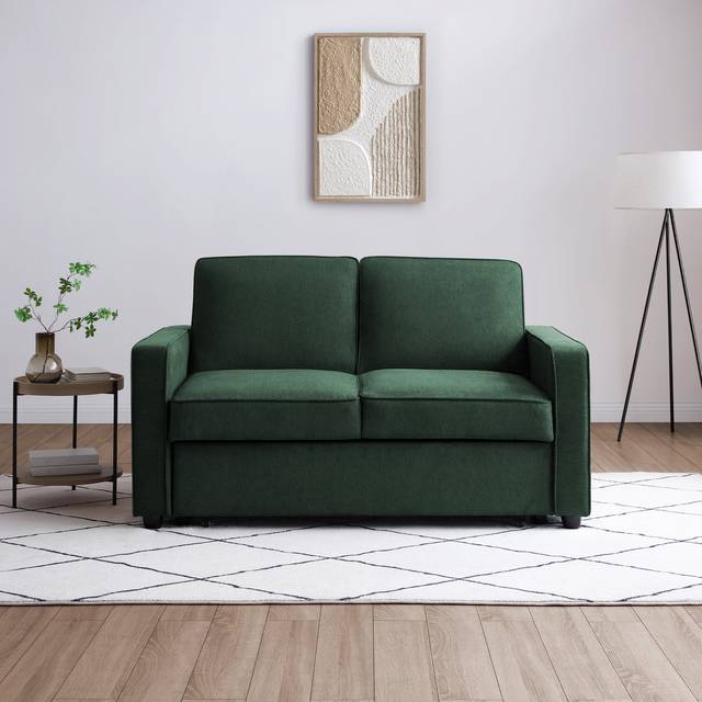 Kayden Fabric Pop Up 2 Seater Double Sofa Bed - Bottle Green