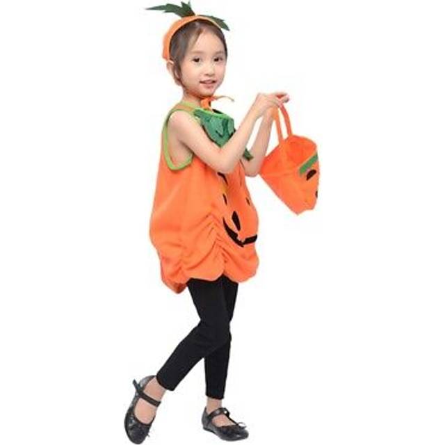 Fancy Dress Halloween Costume for Kids Girls Pumpkin Costume, 150cm