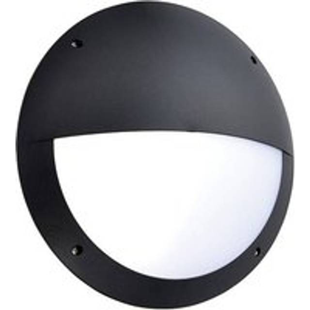 Led bulkhead microwave sensor light matt black security wall lamp for outdoor