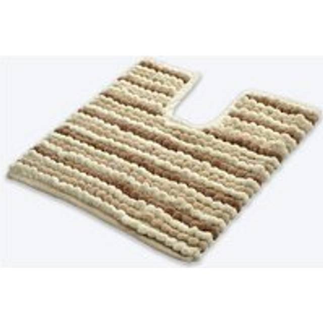 Allure California Stripe Pedestal Mat - Natrual, Cream