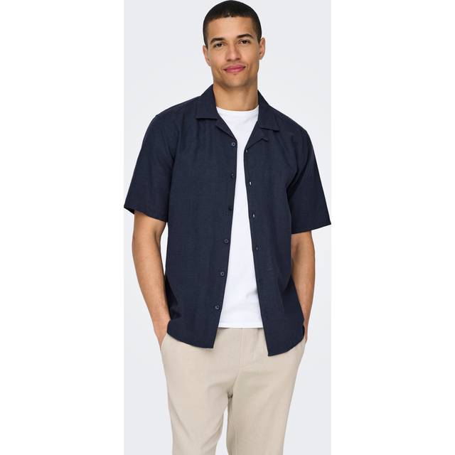 Only & Sons Onscaiden Life Ss Solid Resort Line Gröna skjortor Blå