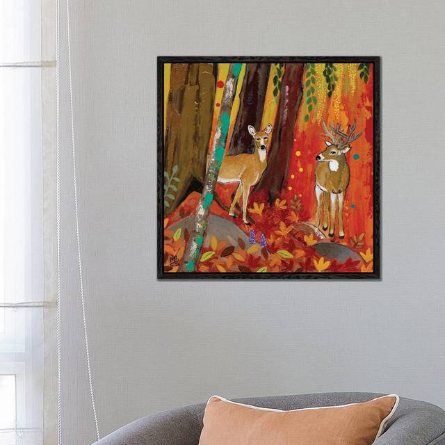 Soul Mates by Magali Modoux - Gallery-Wrapped Canvas Giclée on Canvas - Black Floater Framed (66.04cm H x 66.04cm W x 3.81cm D)