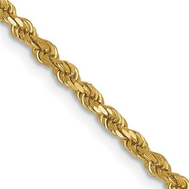 Leslies 10K Yellow Gold 2.25 mm Diamond-Cut 26 in. Rope Chain