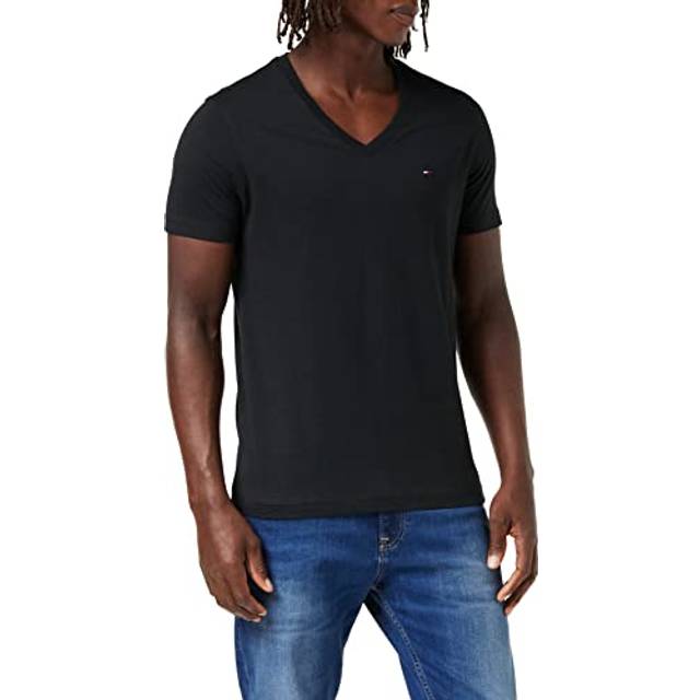 Tommy Jeans Herr original kortärmad t-shirt svart (TOMMY Black 078) XS, tommy svart, XS
