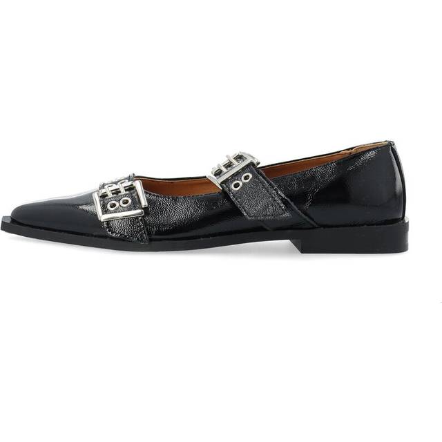 BIANCO Biavictoria Double Buckle Ballet Flat Nappalak |Svart |40