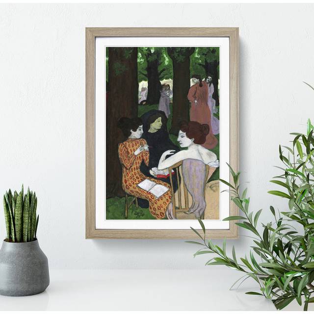 The Muses by Maurice Denis - Picture Frame Painting - Oak Framed (48cm H x 36cm W x 2cm D)