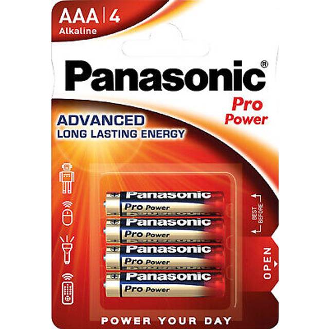 Panasonic pro power aaa lr03 alkaline 4 packs x 12