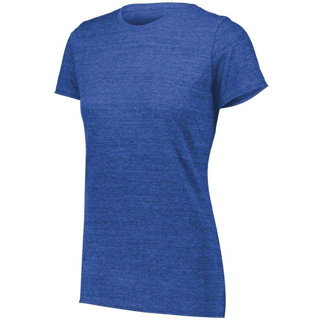 Augusta Women's Tri Blend T-Shirt-heather royal-2xl