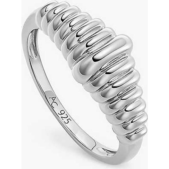 Silver Aurora Slim Dome Ring