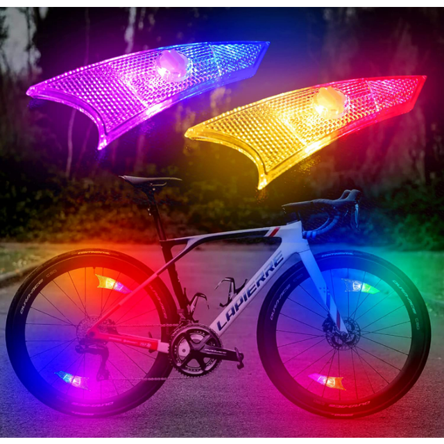 Chronus LED Bike Wheel Lights,4 Pack,Bicycle Spoke Lights with Batteries Included,Bicycle Lights for Wheel,Ultra Bright-Waterproof,Best Gifts(White)