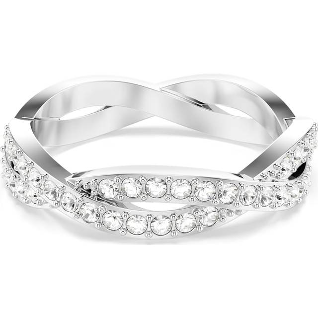 Swarovski Infinity Ring Rundschliff Rhodiniert - Weiß