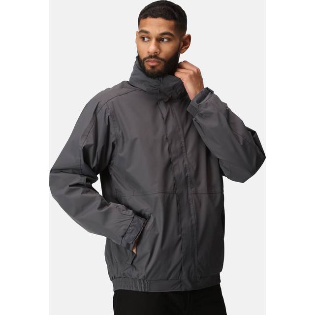 Regatta Professional Men's Dover Fleece Lined Waterproof Insulated Bomber Jacket Seal Grey Black, Size: XS