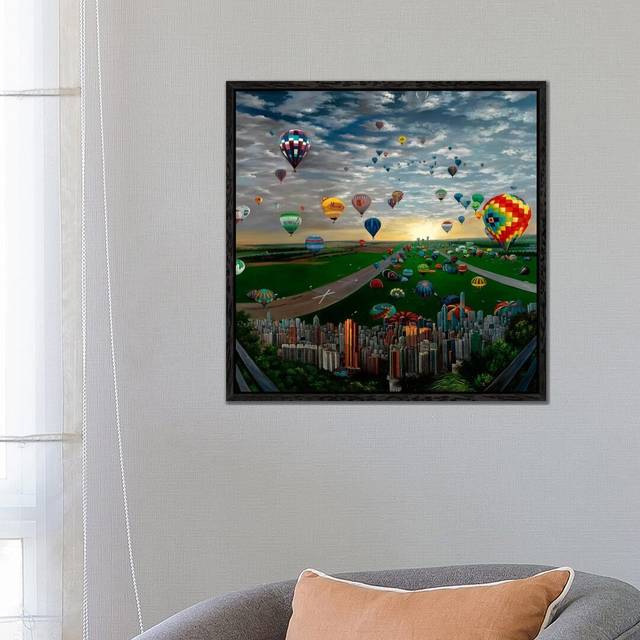 A Short History of Nearly Everything by Shay Kun - Graphic Art Print on Canvas - Black Framed (66.04 cm H x 66.04 cm W)