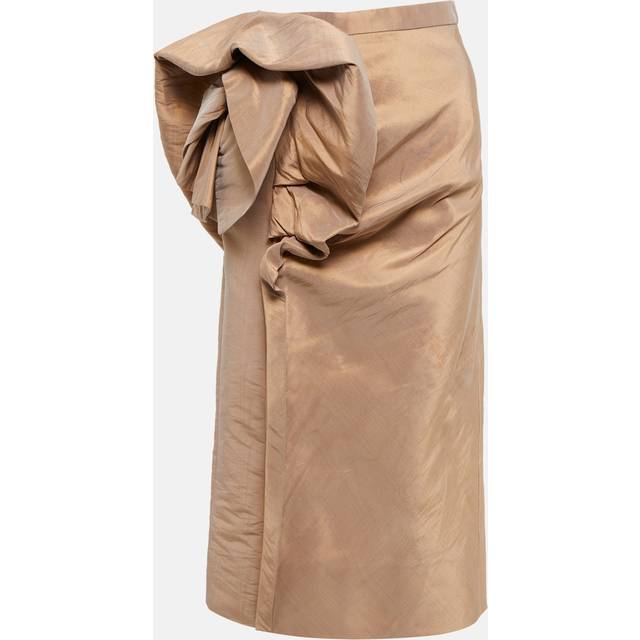 MM1 Silk Blend Satin Longuette with Side Draping size 40 (40)