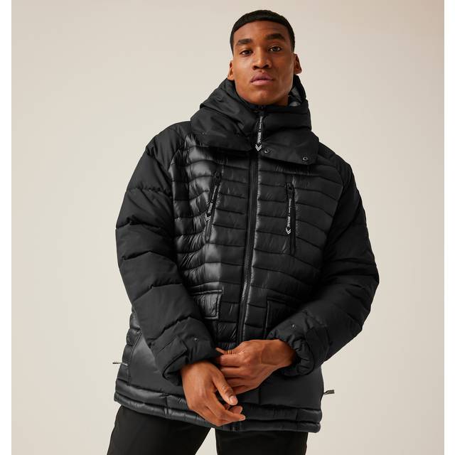 Regatta x Christian Lacroix Men's Water-repellent Congenies Short Padded Jacket Black, Size: L