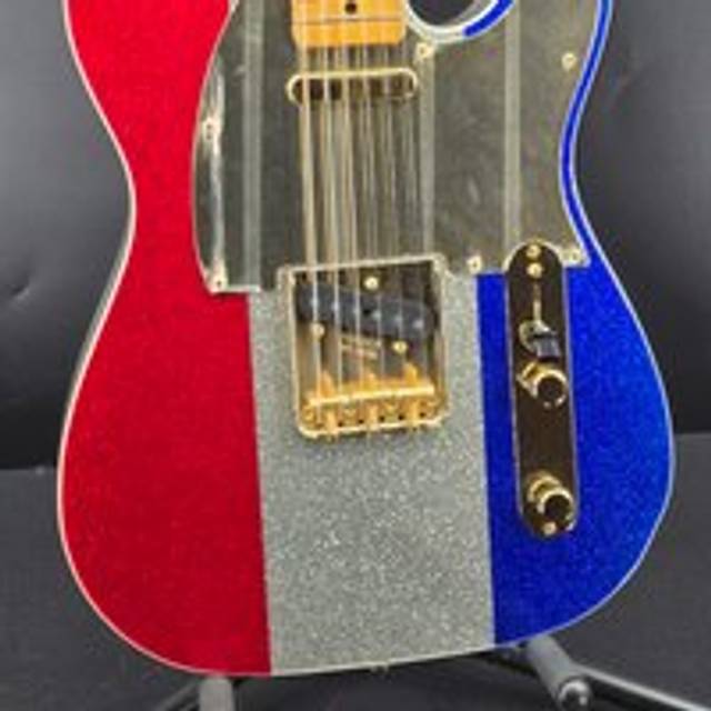 Fender Limited Edition Buck Owens Telecaster MN Red Silver and Blue Sparkle