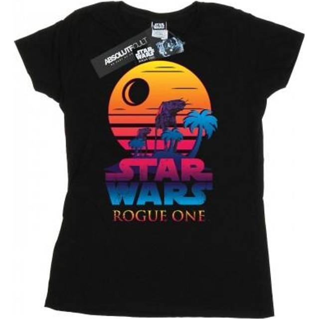 Rogue One Logo Sunset Cotton T-Shirt - Black