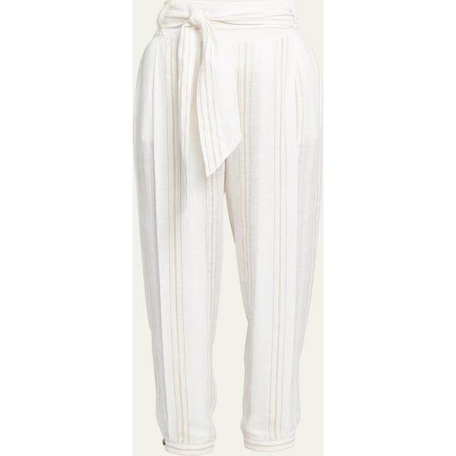 Loro Piana Gustel striped linen tapered pants