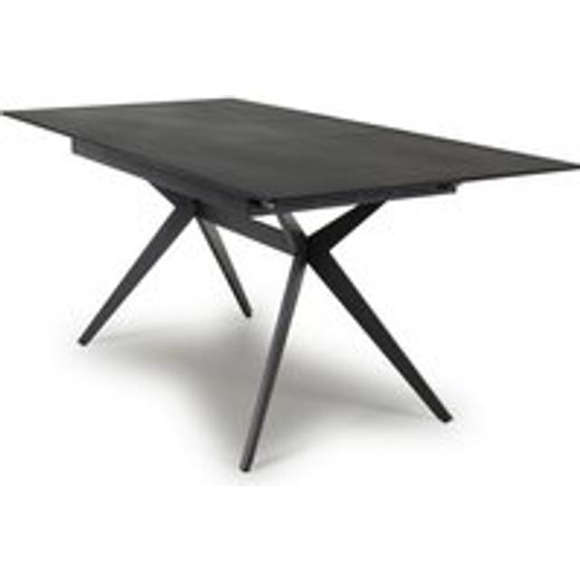 Industrial Dining Table Metal & Ceramic Black - Extendable 140-180cm