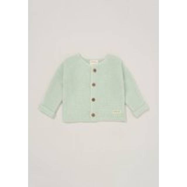 Organic Cotton Knitted Cardigan - Green - Age 6 - 12 Months - Homegrown