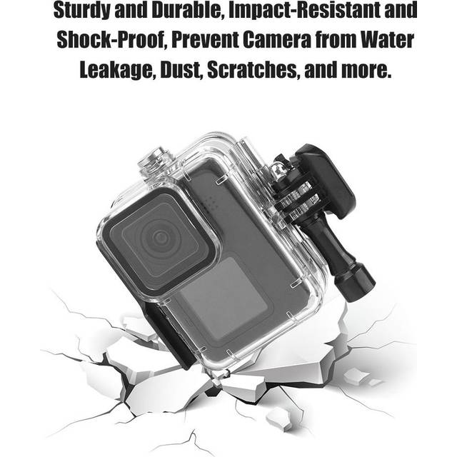 Andoer Sport Camera Waterproof Case 35M Protective Underwater Housing Shell with Storage Case flerfärgad