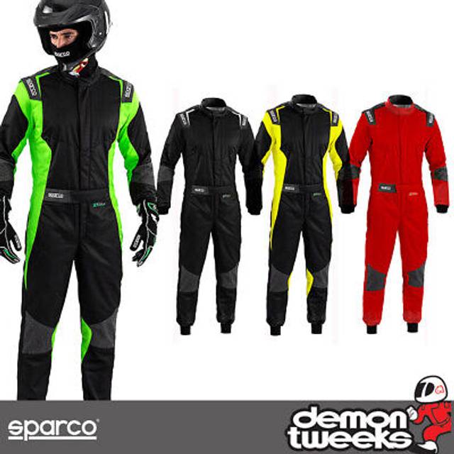 Sparco Futura Race Suit - Colour: Black / Fluro Yellow, Size: 54