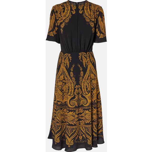 Etro Paisley midi dress - black (UK 8)