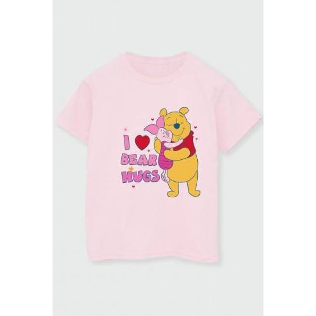 Winnie The Pooh Big Bear Hugs Cotton T-Shirt - Baby Pink - 9 Years