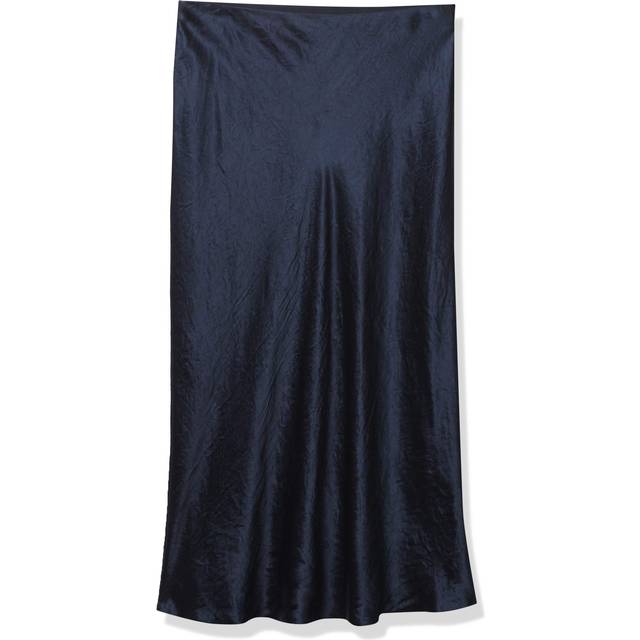 Satin Slip Midi Skirt - COASTAL BLUE - X-Large