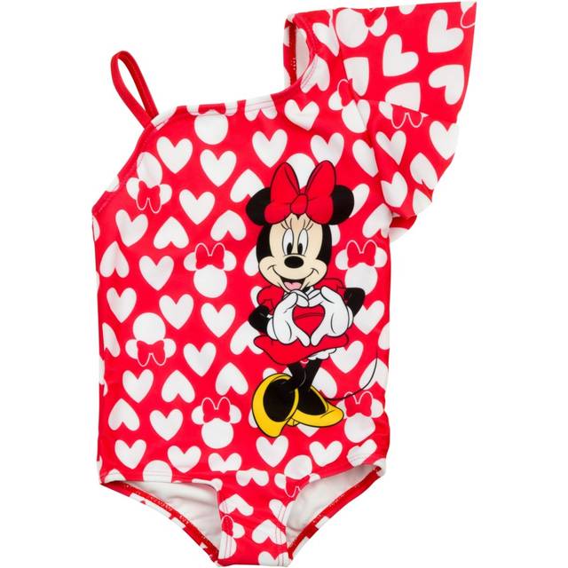 Minnie Mouse 874261-18months Minnie Mouse Lots of Hearts Infant Swimsuit, Red & White - 18 Months